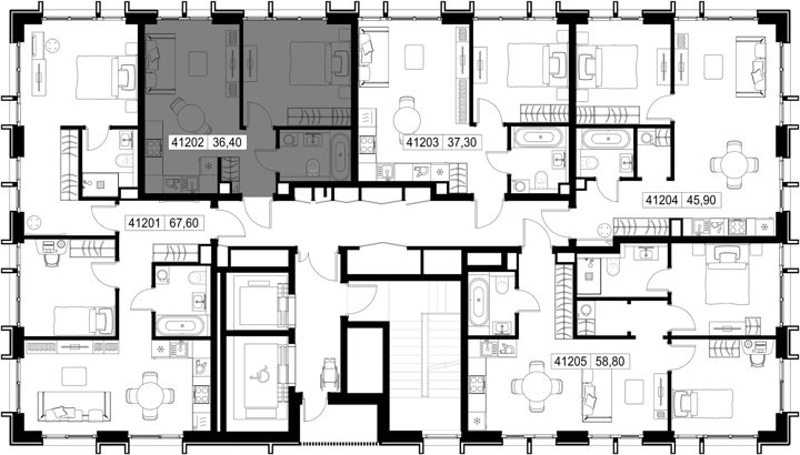1-комнатная квартира, 36,4 м² — фото 2