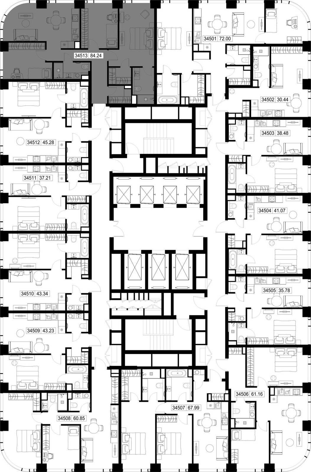 3-комнатная квартира, 84,2 м² — фото 2
