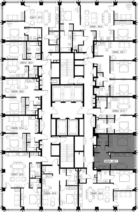 1-комнатная квартира, 40,7 м² — фото 2