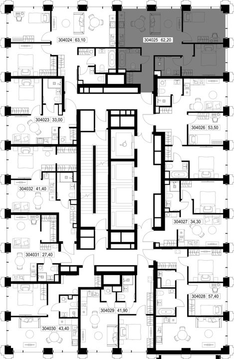 2-комнатная квартира, 62,2 м² — фото 2
