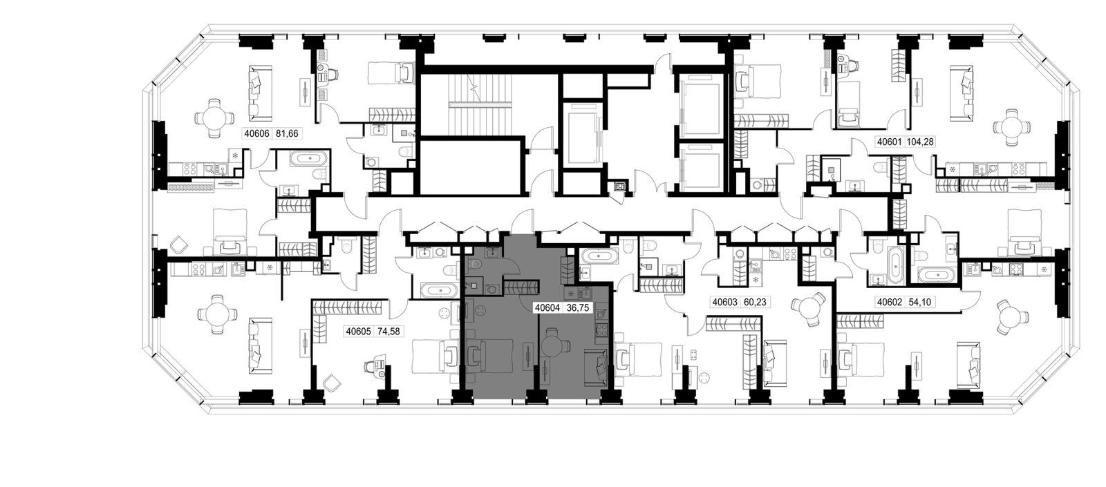 1-комнатная квартира, 36,8 м² — фото 2