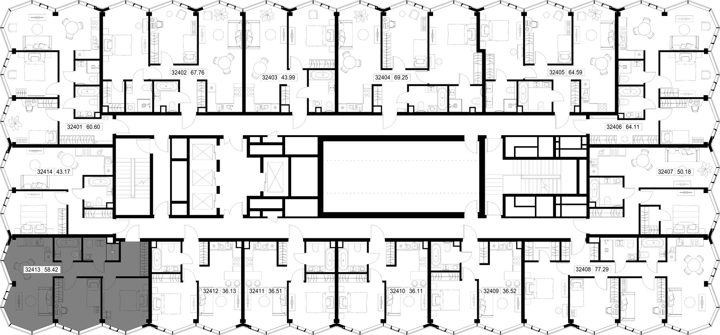 2-комнатная квартира, 58,4 м² — фото 2