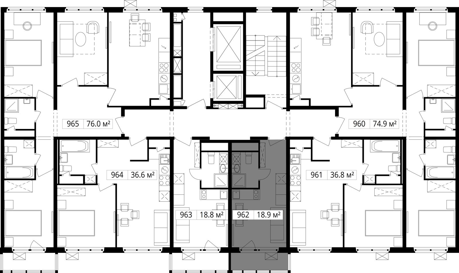 Квартира-студия, 18,9 м² — фото 2
