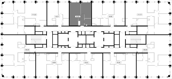 1-комнатная квартира, 44,4 м² — фото 2