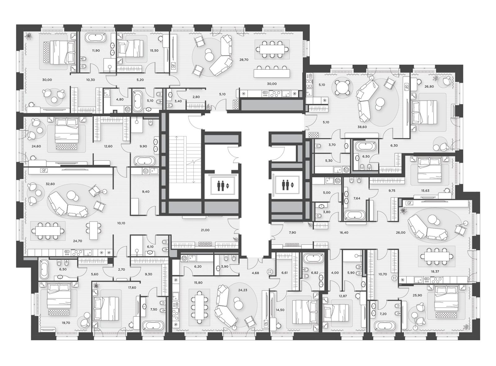 2-комнатная квартира, 152,8 м² — фото 2