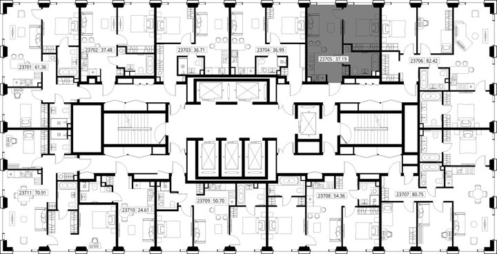 1-комнатная квартира, 37,2 м² — фото 2