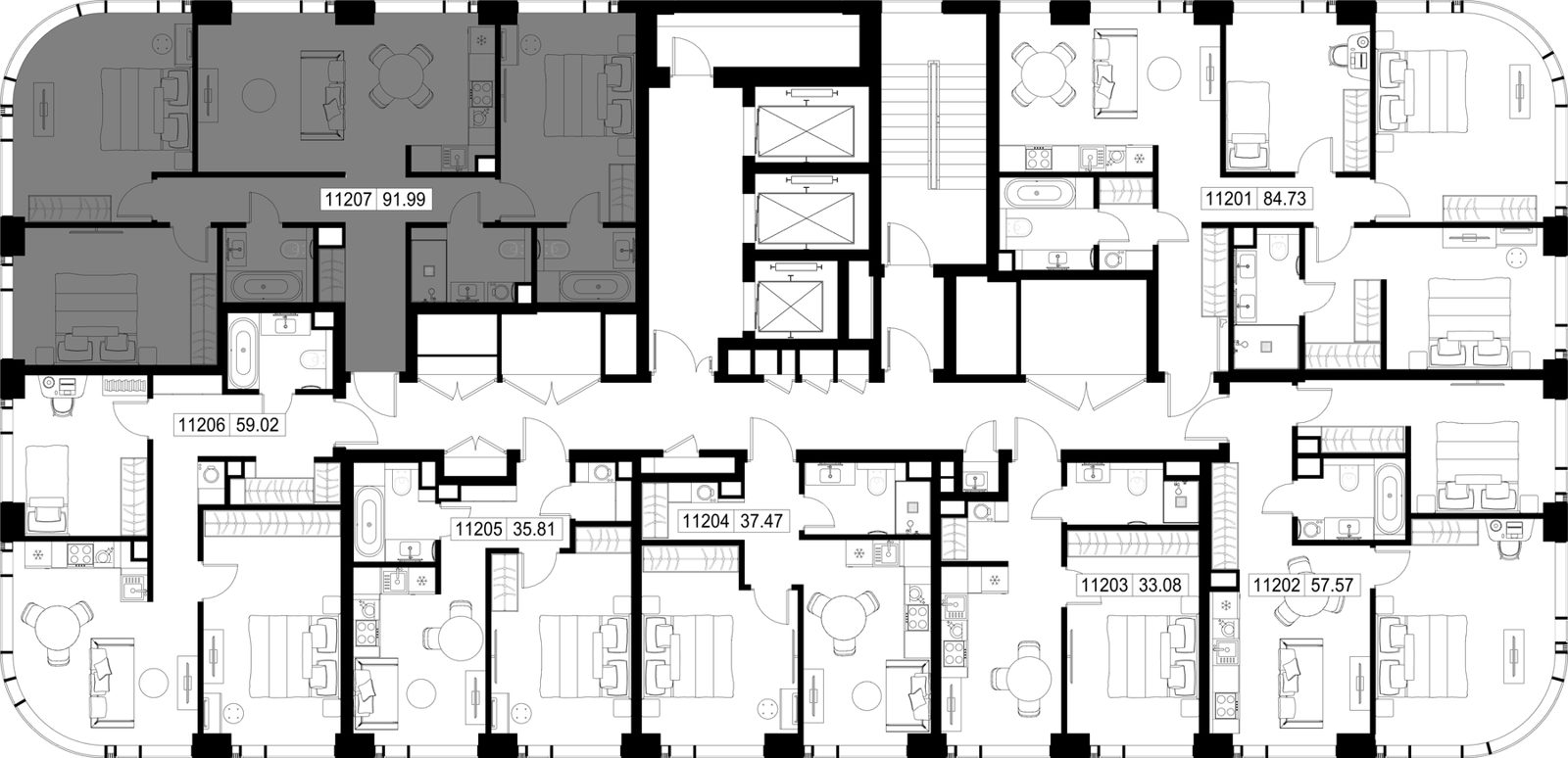 3-комнатная квартира, 92 м² — фото 2