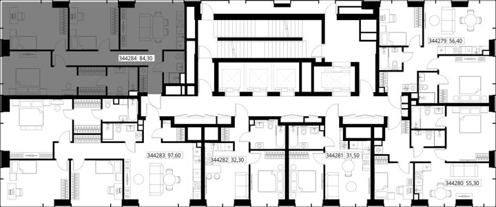 3-комнатная квартира, 88,8 м² — фото 2