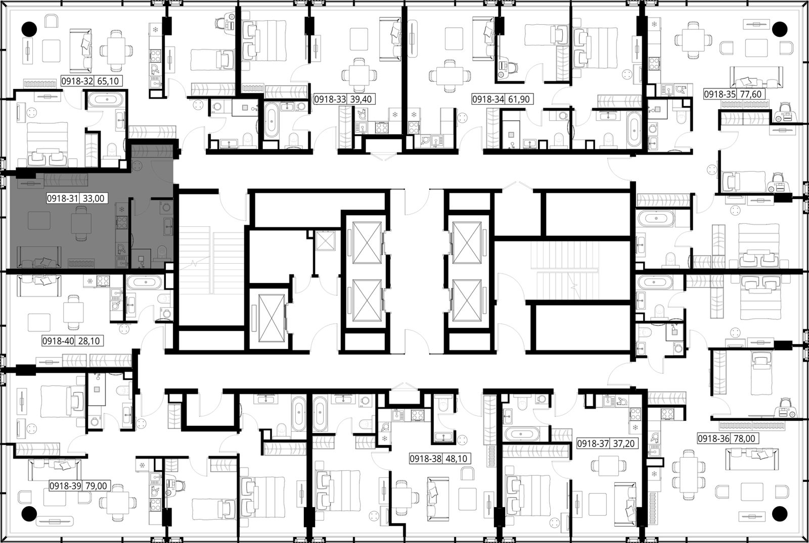 Квартира-студия, 33 м² — фото 2