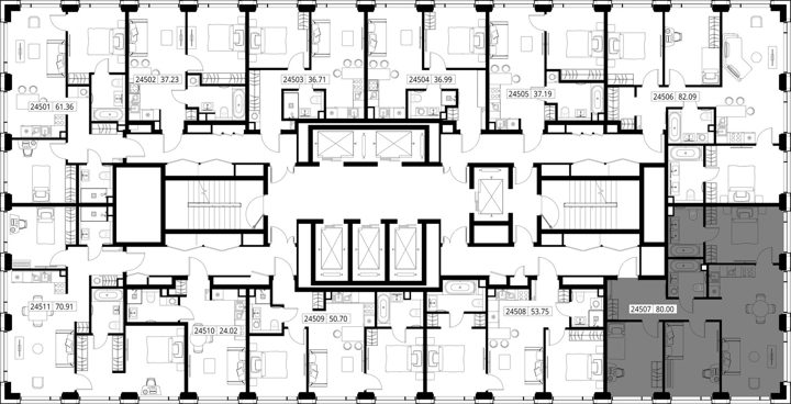 3-комнатная квартира, 80 м² — фото 2