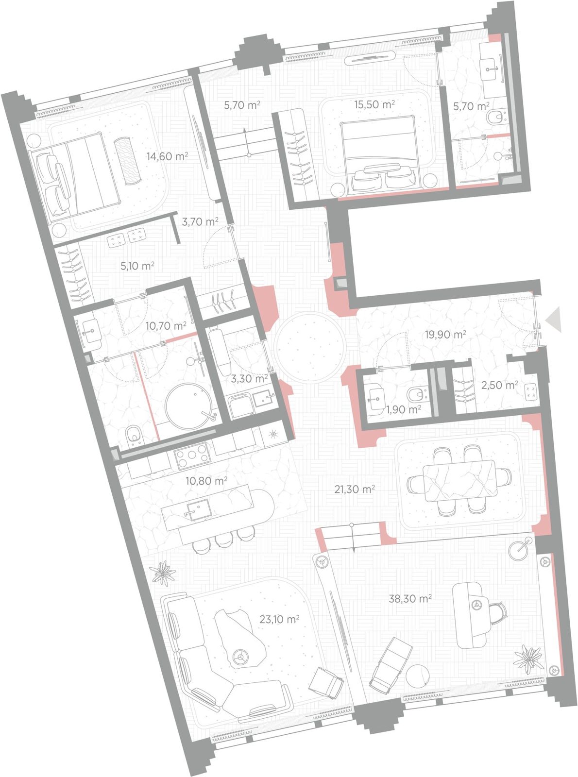 2-комнатная квартира, 182,1 м²