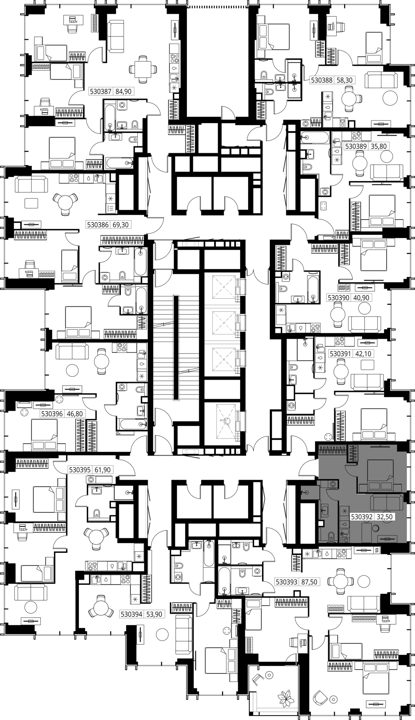 1-комнатная квартира, 32,5 м² — фото 2