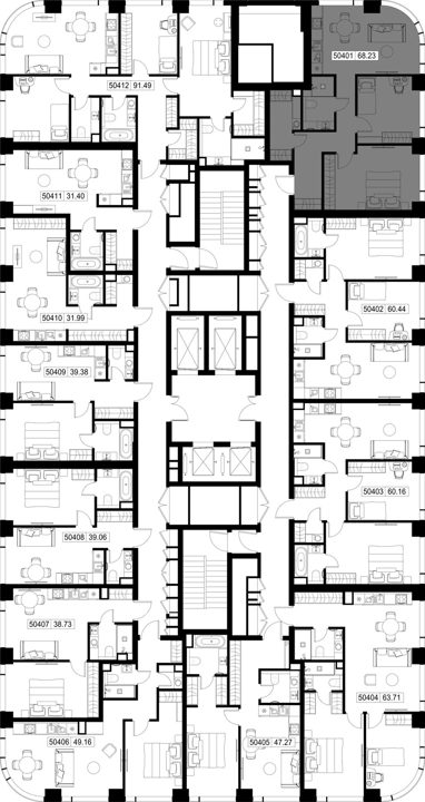 2-комнатная квартира, 68,2 м² — фото 2