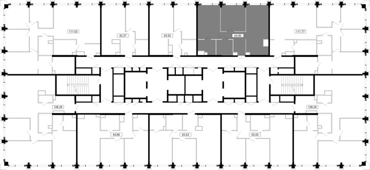 2-комнатная квартира, 66,5 м² — фото 2