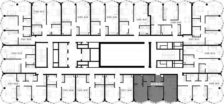 2-комнатная квартира, 54,8 м² — фото 2
