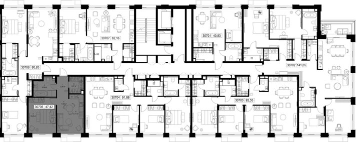1-комнатная квартира, 47,4 м² — фото 2