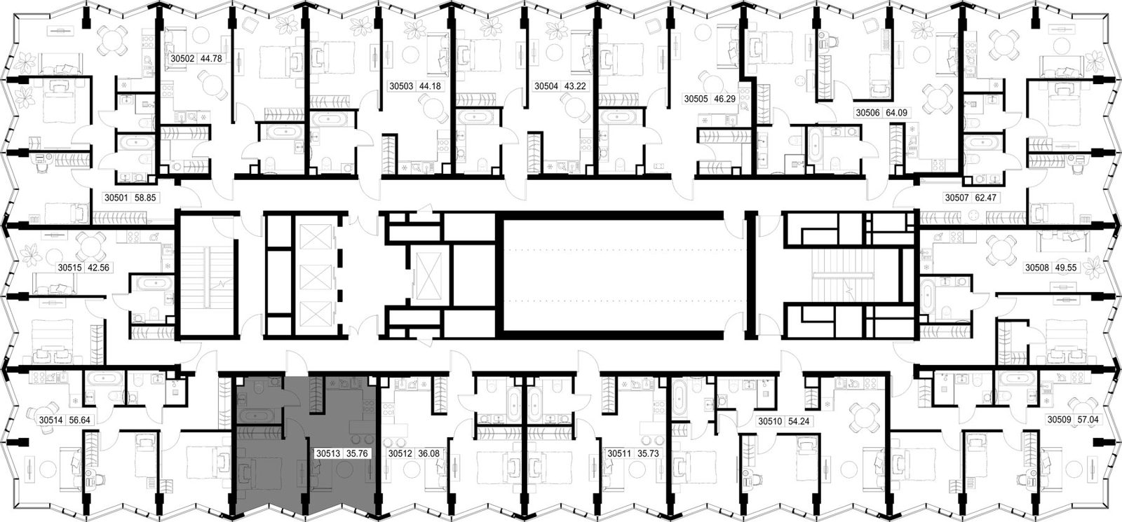 1-комнатная квартира, 35,8 м² — фото 2