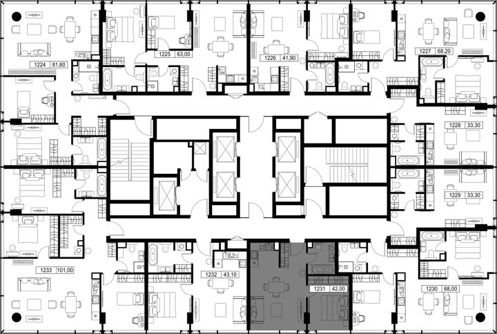 1-комнатная квартира, 42 м² — фото 2