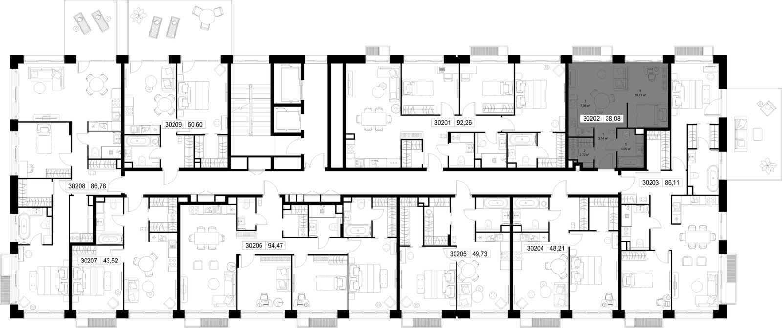 Квартира-студия, 38,1 м² — фото 2