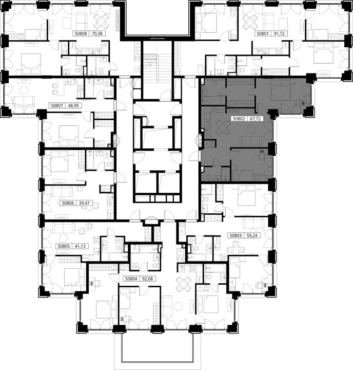 2-комнатная квартира, 67,7 м² — фото 2