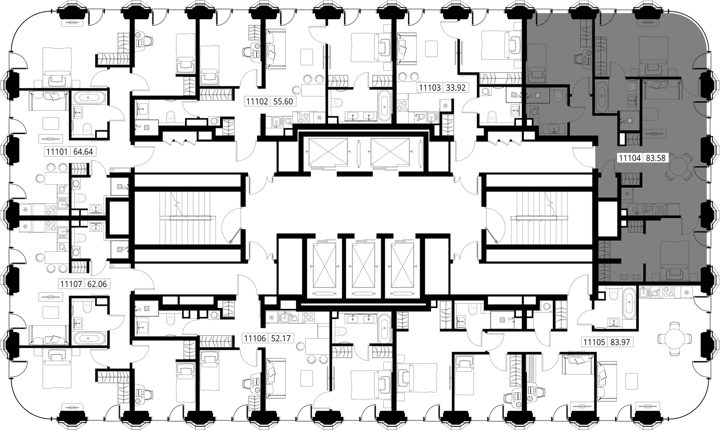 3-комнатная квартира, 83,6 м² — фото 2