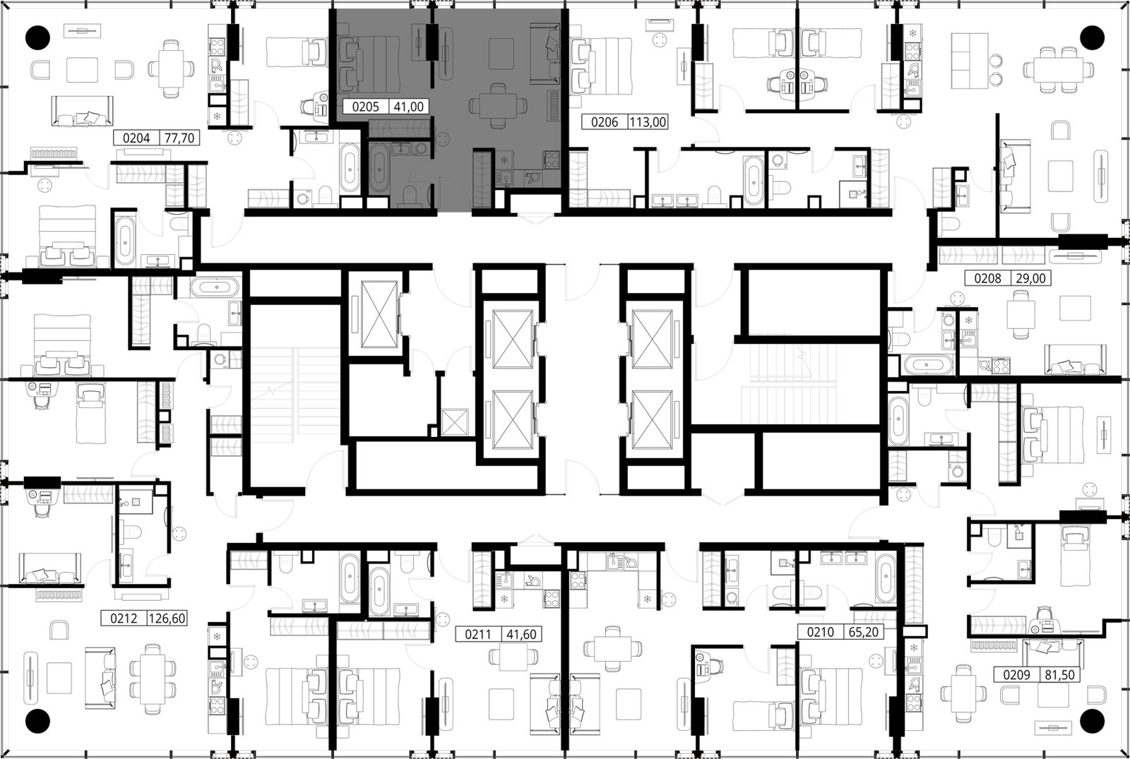 1-комнатная квартира, 41 м² — фото 2