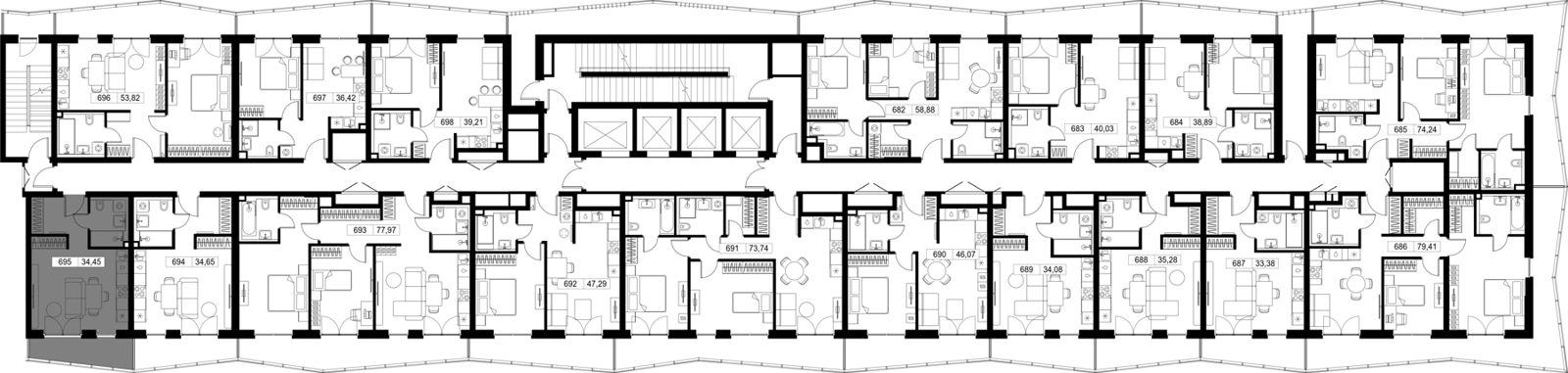 Квартира-студия, 34,1 м² — фото 2
