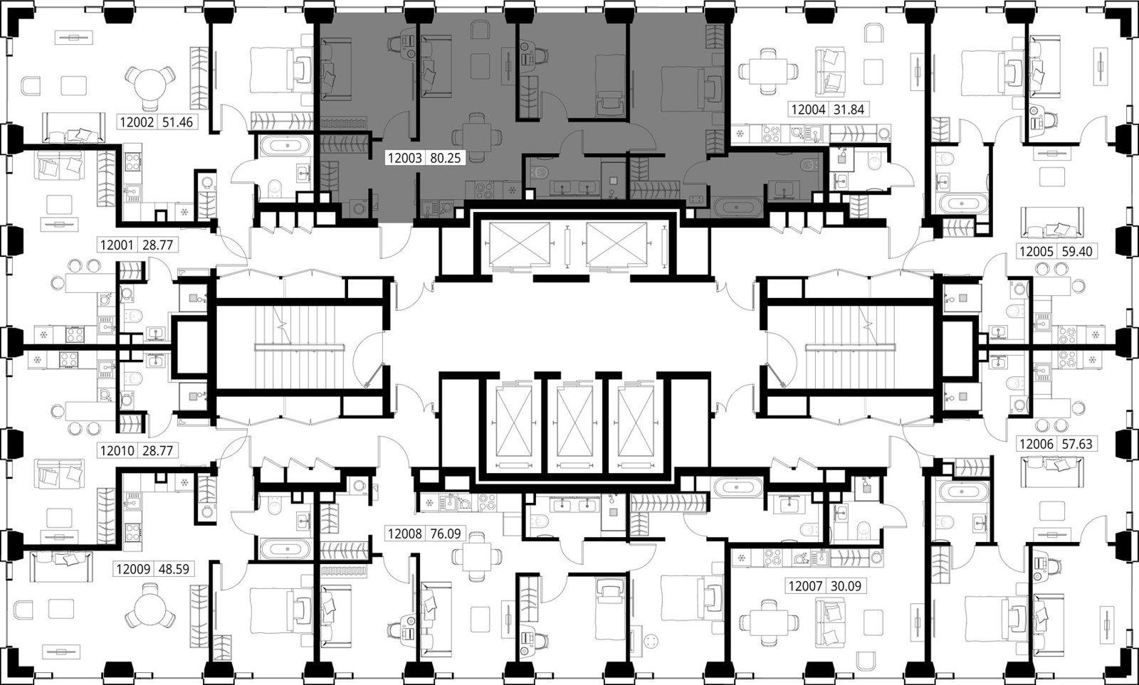 3-комнатная квартира, 80,2 м² — фото 2