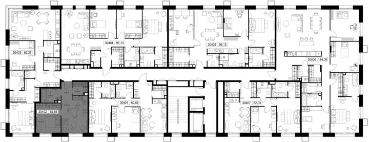 1-комнатная квартира, 38,9 м² — фото 2
