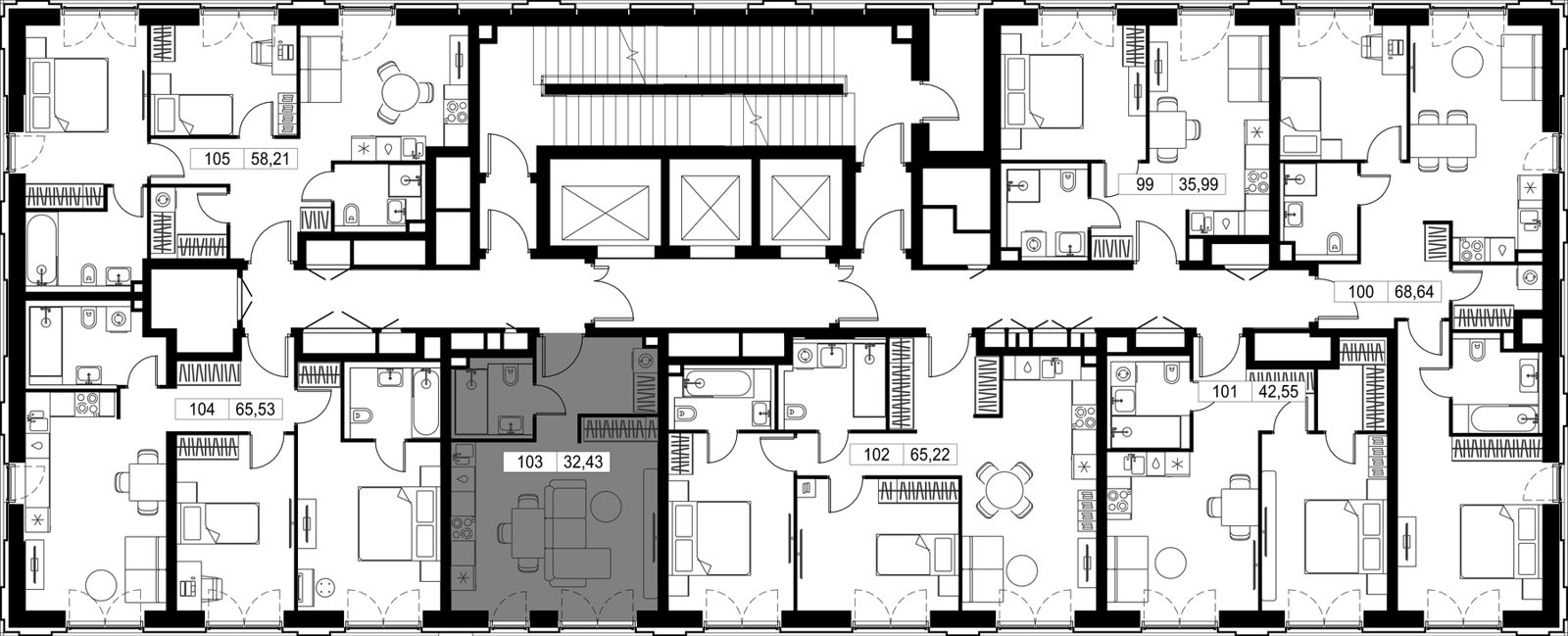 Квартира-студия, 32,4 м² — фото 2