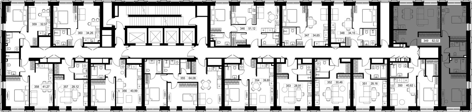 2-комнатная квартира, 81,7 м² — фото 2