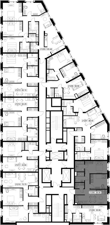 2-комнатная квартира, 56,6 м² — фото 2