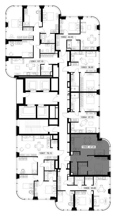 1-комнатная квартира, 47,5 м² — фото 2