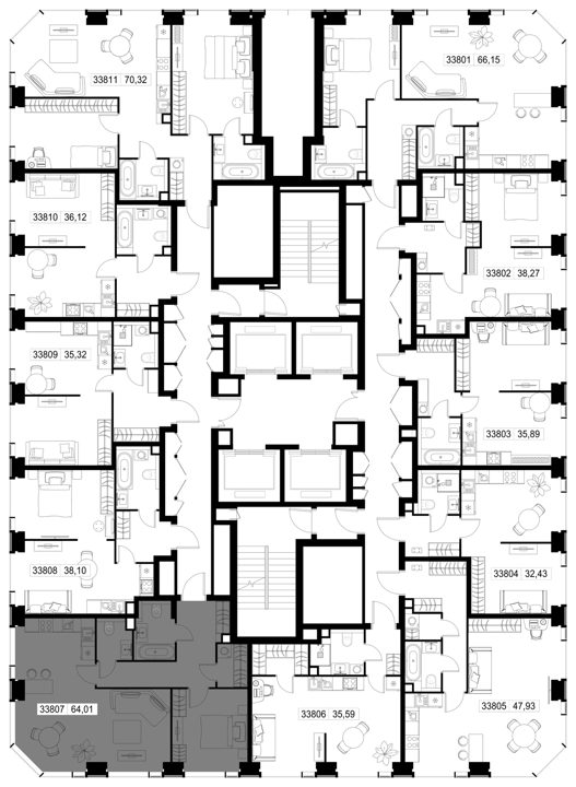 2-комнатная квартира, 64 м² — фото 3