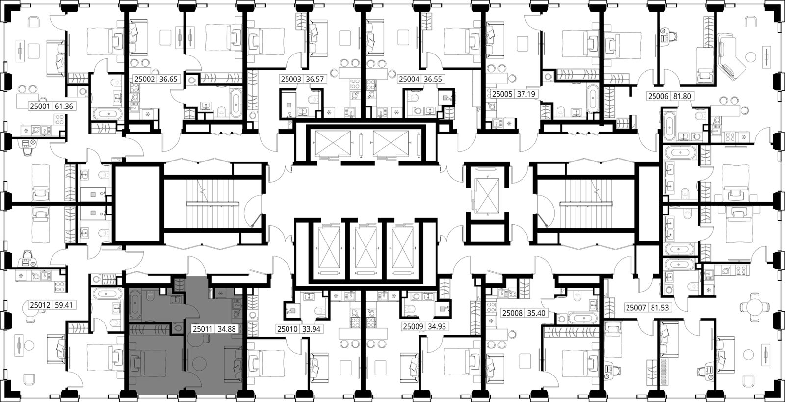 1-комнатная квартира, 34,9 м² — фото 2