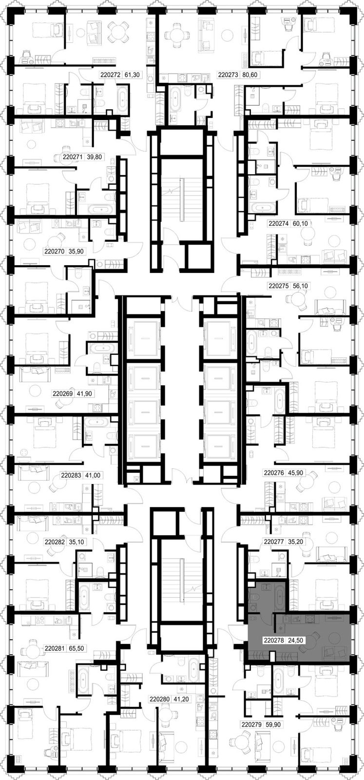 Квартира-студия, 24,5 м² — фото 2