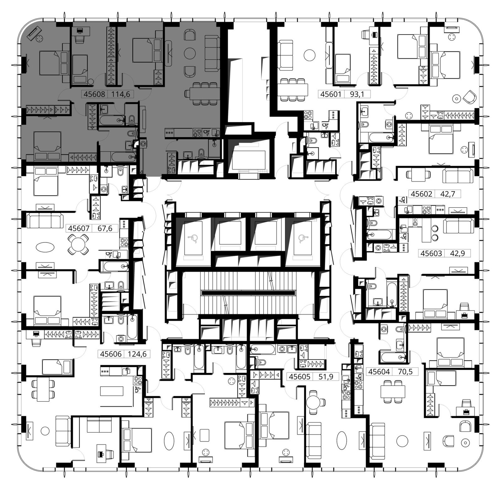 4-комнатная квартира, 114,6 м² — фото 2