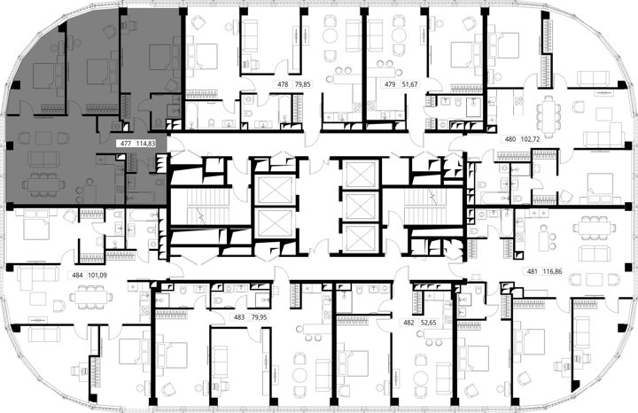 3-комнатная квартира, 114,4 м² — фото 2
