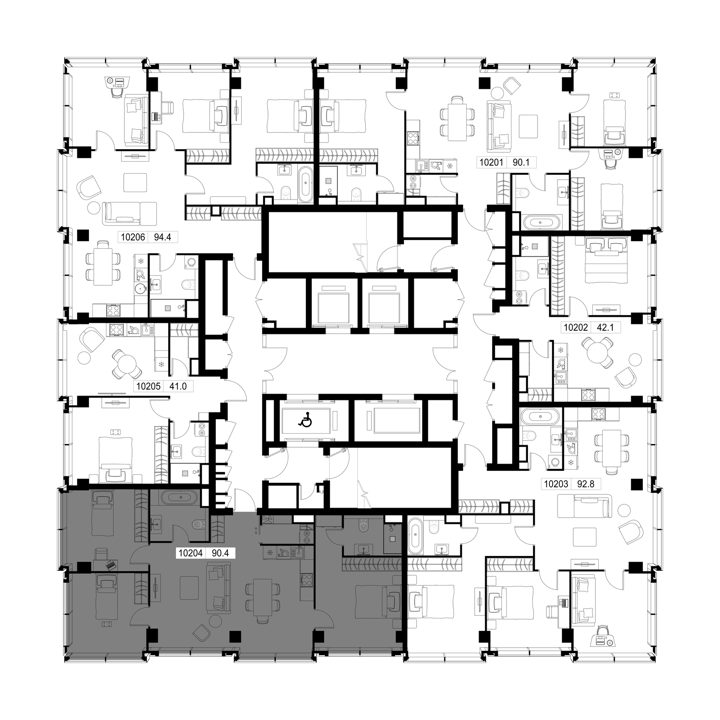 3-комнатная квартира, 90,4 м² — фото 2