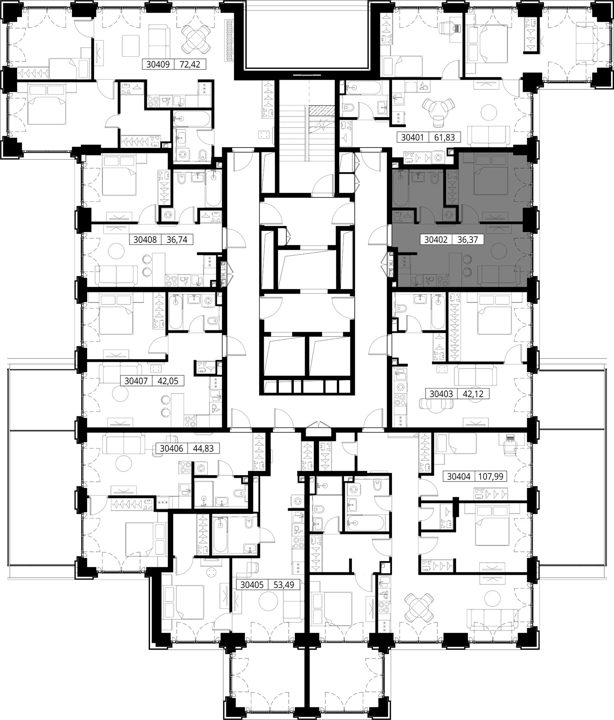 1-комнатная квартира, 36,4 м² — фото 2