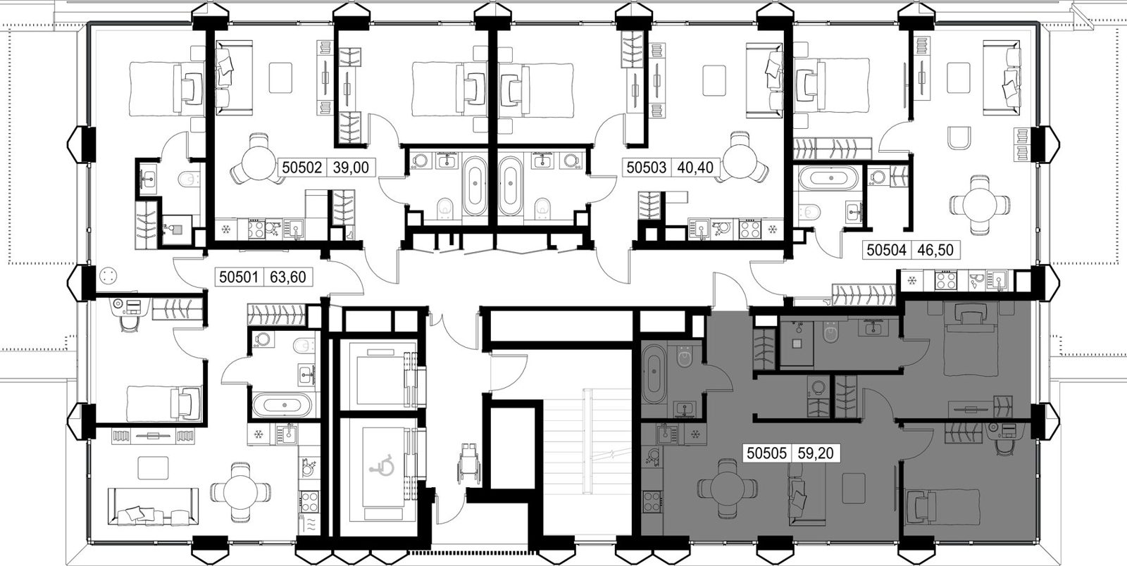 2-комнатная квартира, 59,2 м² — фото 2