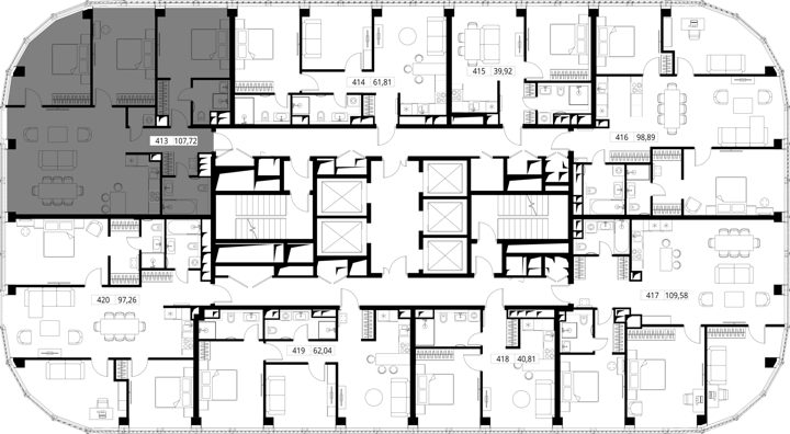 3-комнатная квартира, 107,7 м² — фото 2