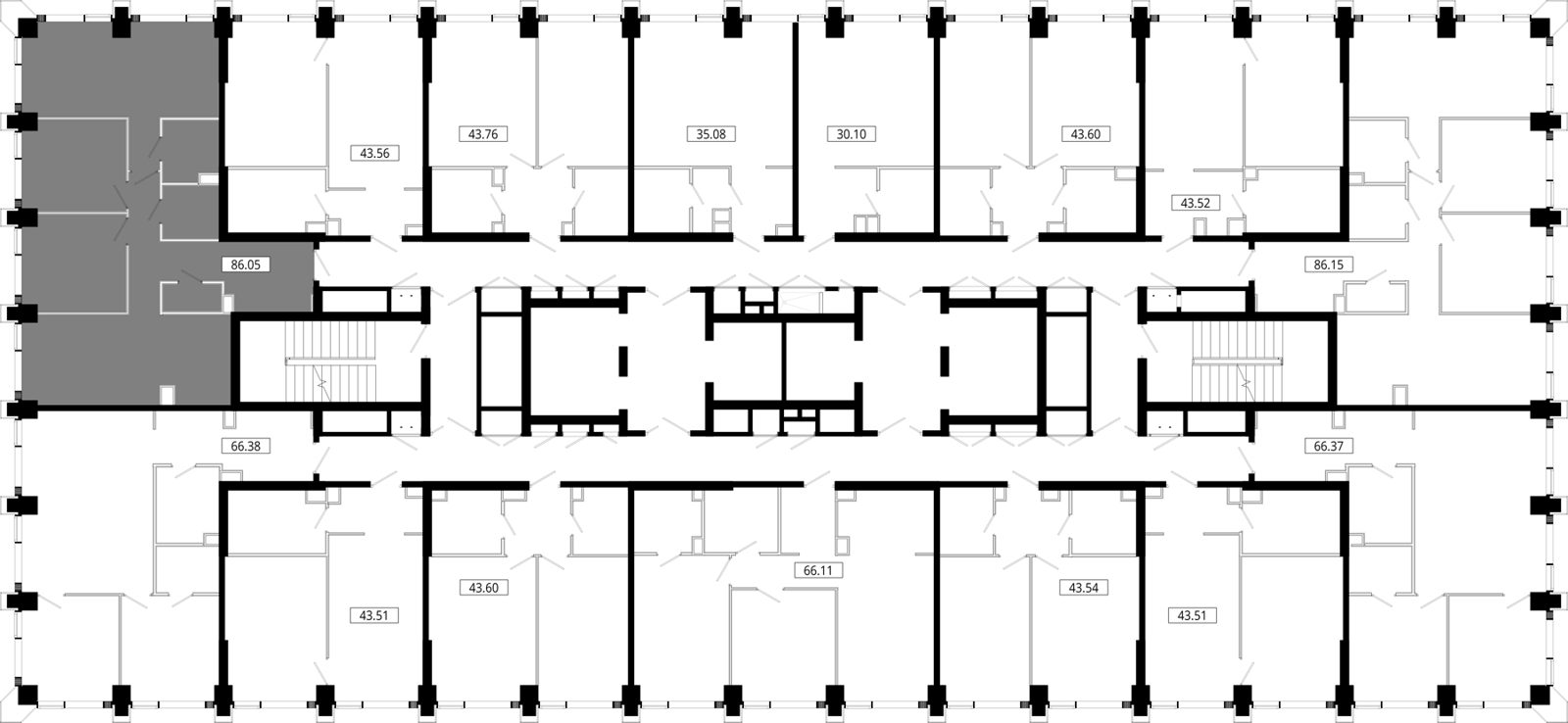 3-комнатная квартира, 85,9 м² — фото 2