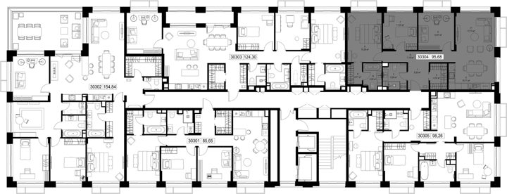 3-комнатная квартира, 95,7 м² — фото 2