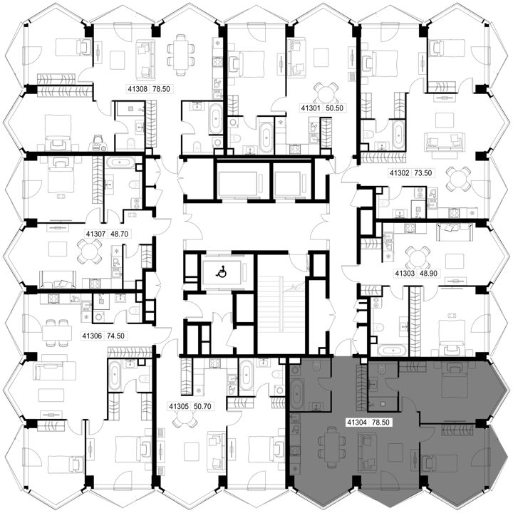 2-комнатная квартира, 78,5 м² — фото 2