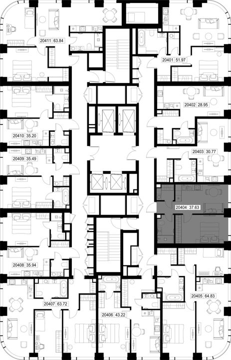 1-комнатная квартира, 37,6 м² — фото 2
