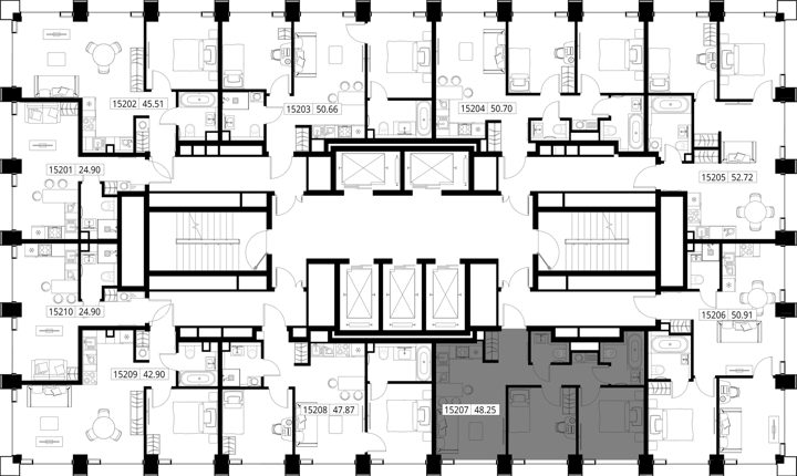 2-комнатная квартира, 48,2 м² — фото 2