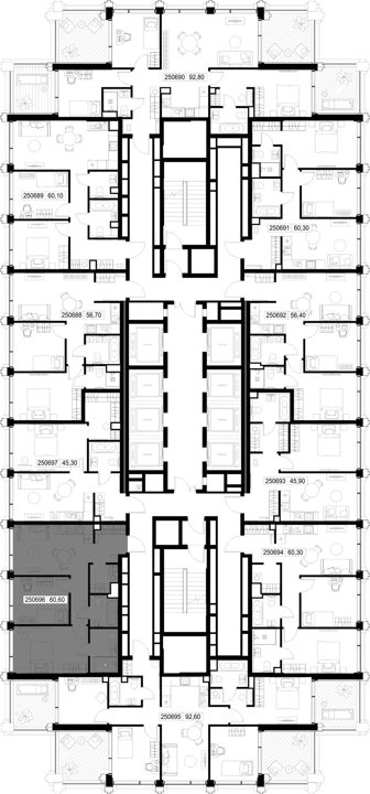 2-комнатная квартира, 60,6 м² — фото 2
