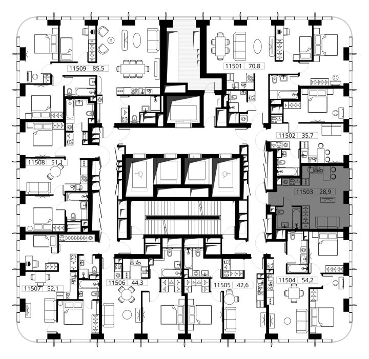 Квартира-студия, 28,9 м² — фото 2