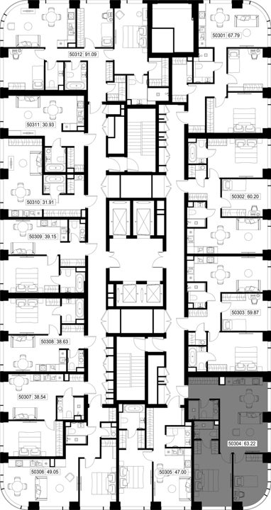 2-комнатная квартира, 63,2 м² — фото 2